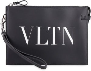 Valentino Garavani - VLTN logo print pouch-1